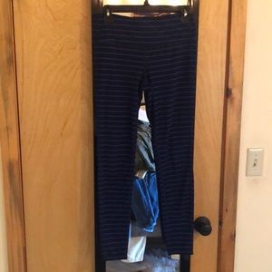 Athleta leggings Navy striped